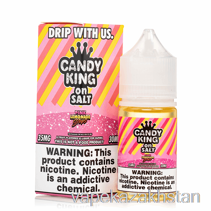 Vape Kazakhstan Pink Lemonade Strips - Candy King Salts - 30mL 35mg